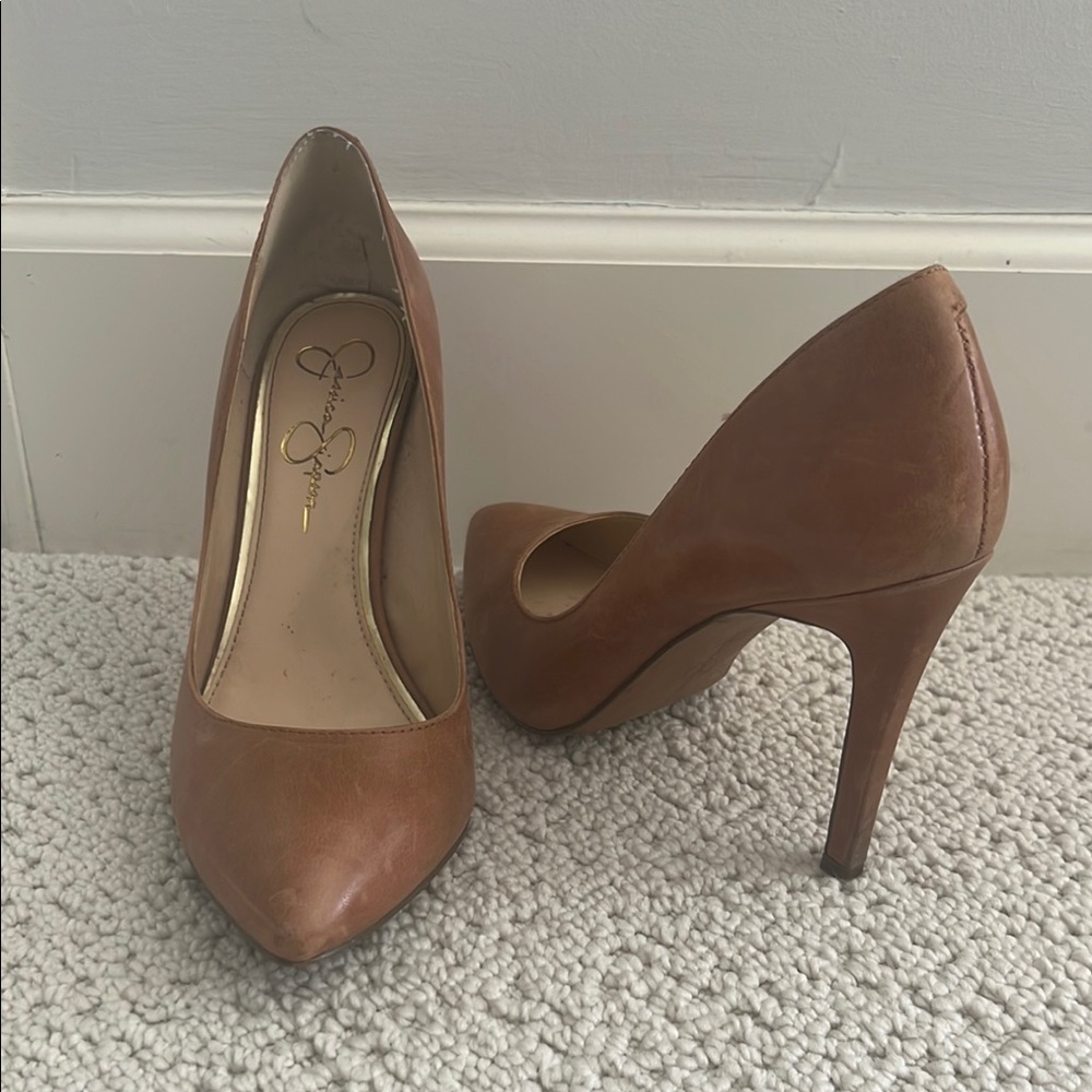 Brown Jessica Simpson Heels, Size 8